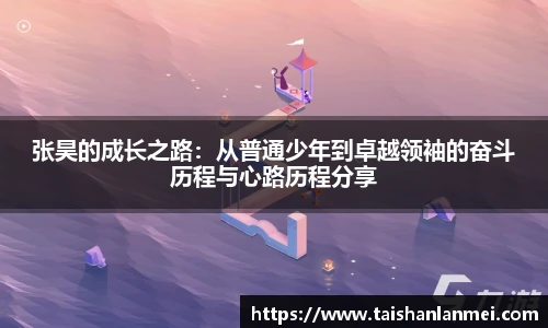张昊的成长之路：从普通少年到卓越领袖的奋斗历程与心路历程分享